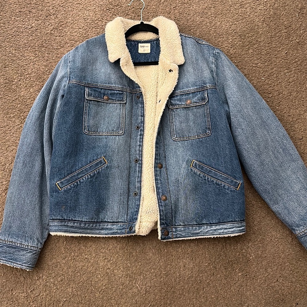 Gap Denim Fur Jacket
